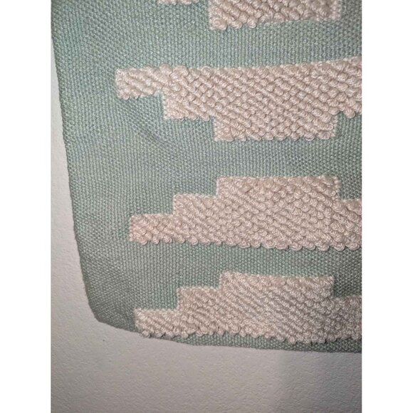 World Market Pillow Cover Geometric Pattern Green Accent Cushion 18"x 18" - Picture 8 of 12